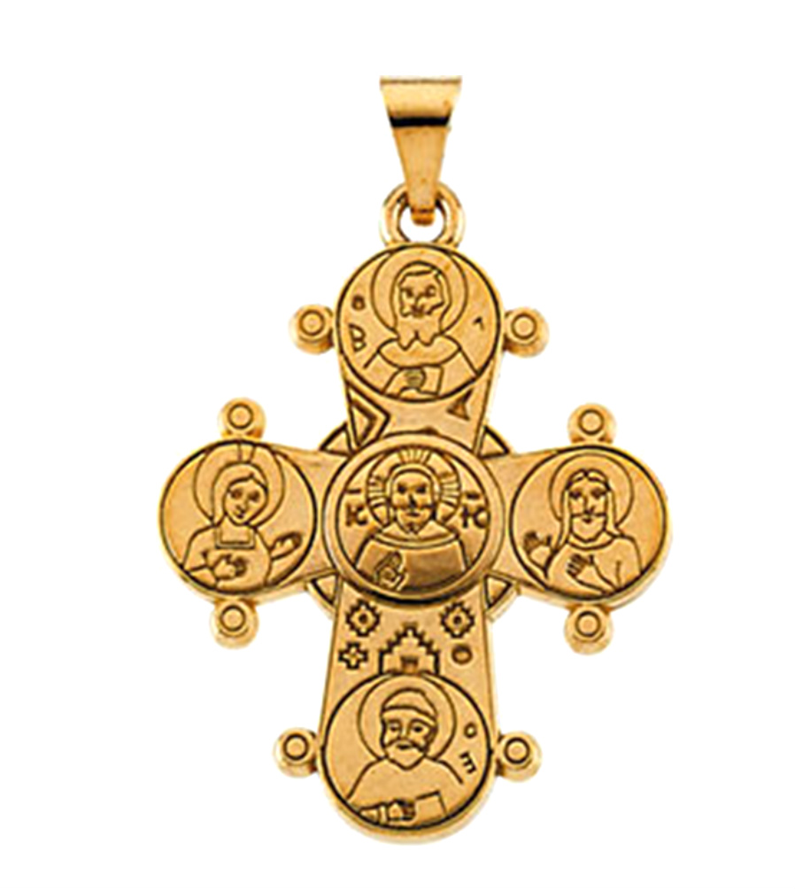 Dagmar Cross 14k Yellow Gold Pendant 