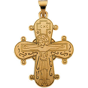 Dagmar Cross 14k Yellow Gold Pendant.