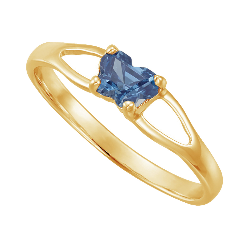 December CZ Birthstone Butterfly Ring .58mm 14k Yellow Gold. 