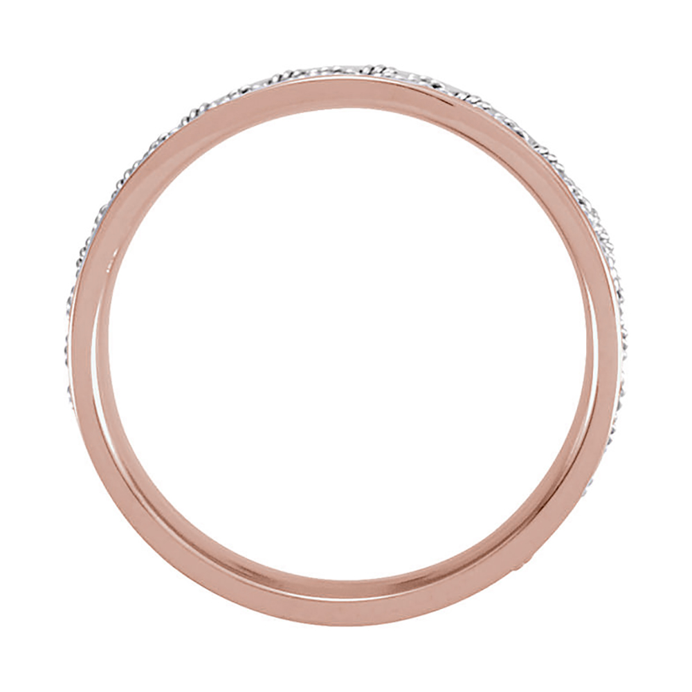 Two-Tone Hand-Woven Comfort-Fit Band, 10mm 14K White and Rose Gold