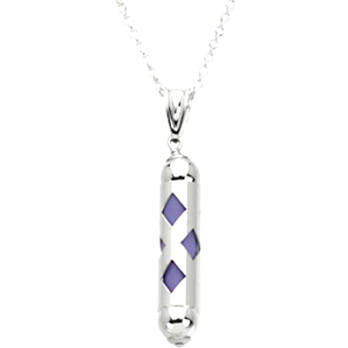 Children's Make it Happen Lilac Lantern Necklace in Sterling Silver. 