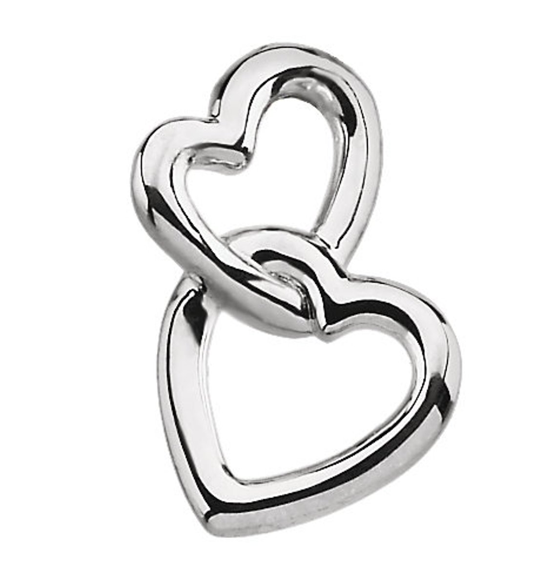 Platinum Double Heart Pendant - 83011_1000MP