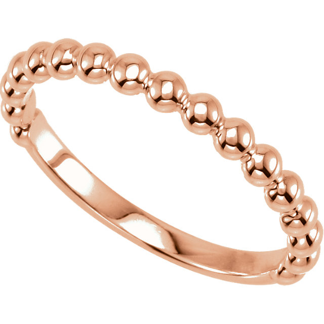 14k Rose Gold Granulated