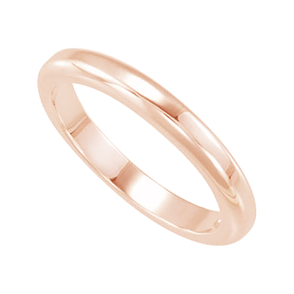 Stackable 2.9mm 10k Rose Gold Band