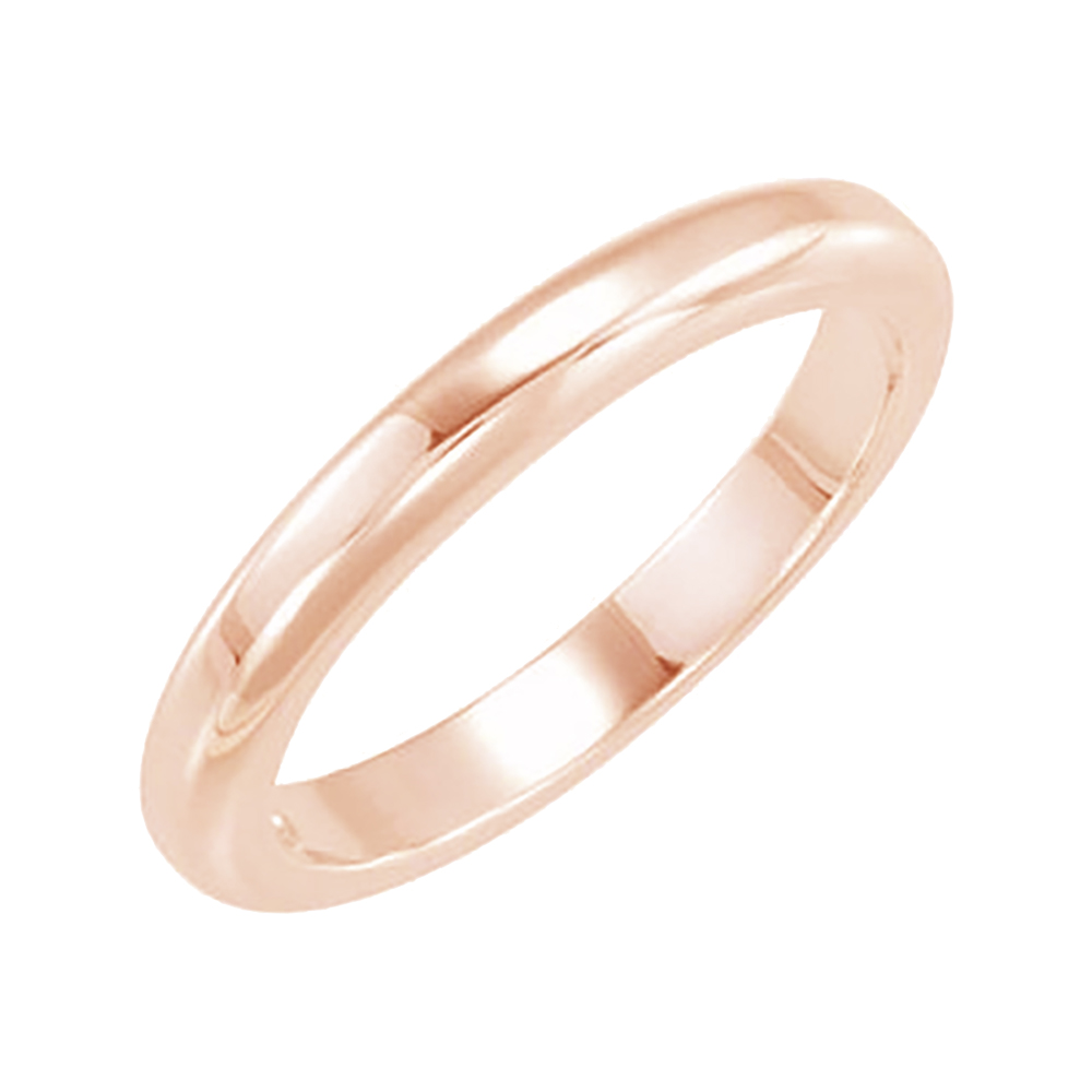 Stackable 2.9mm 10k Rose Gold Band