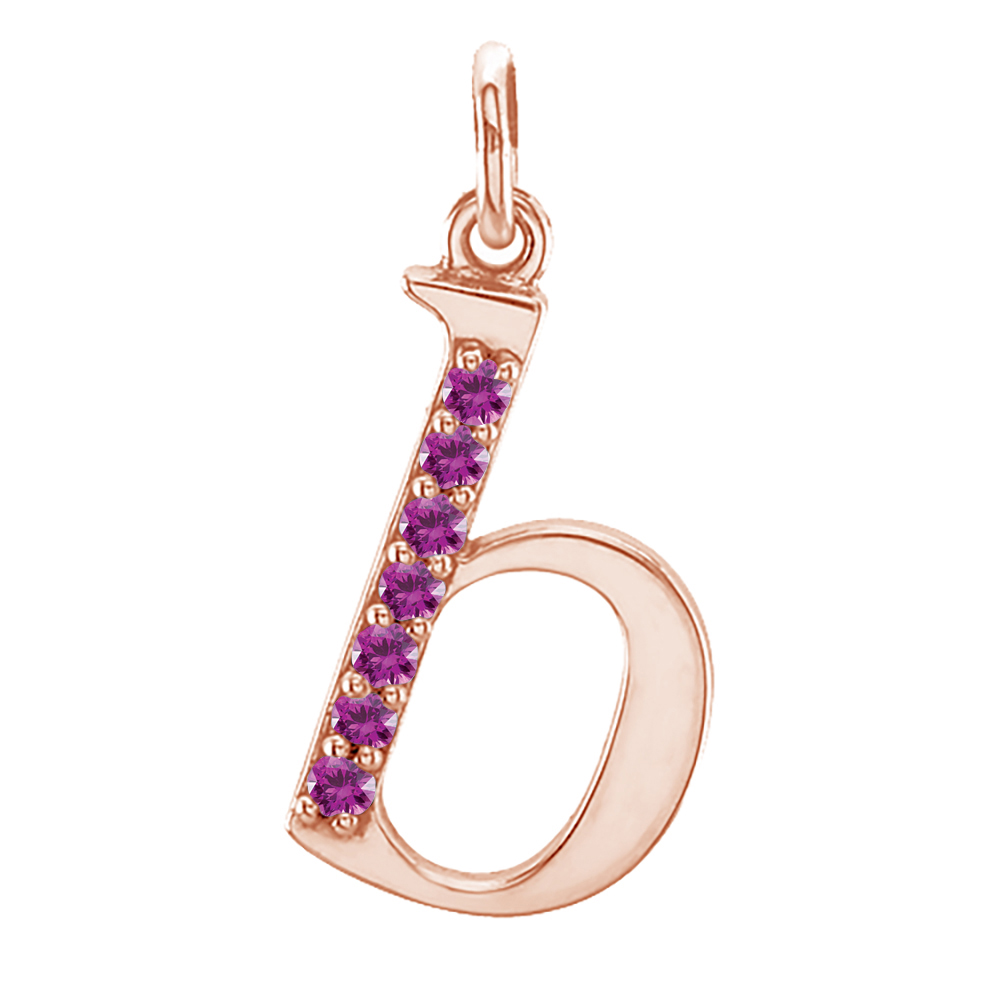 small car 'b' pink sapphire pendants.