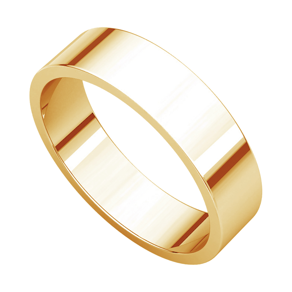 Flat 14mm Band, 14k Yellow Gold