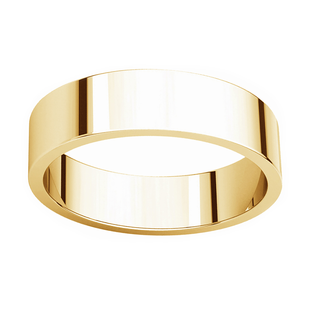 Flat 16mm Band, 14k Yellow Gold 