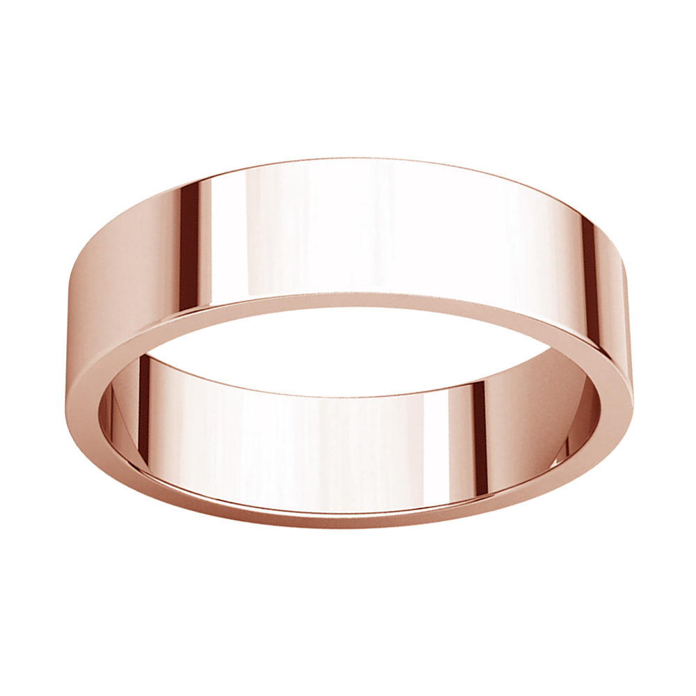 Flat 11mm Band, 14k Rose Gold