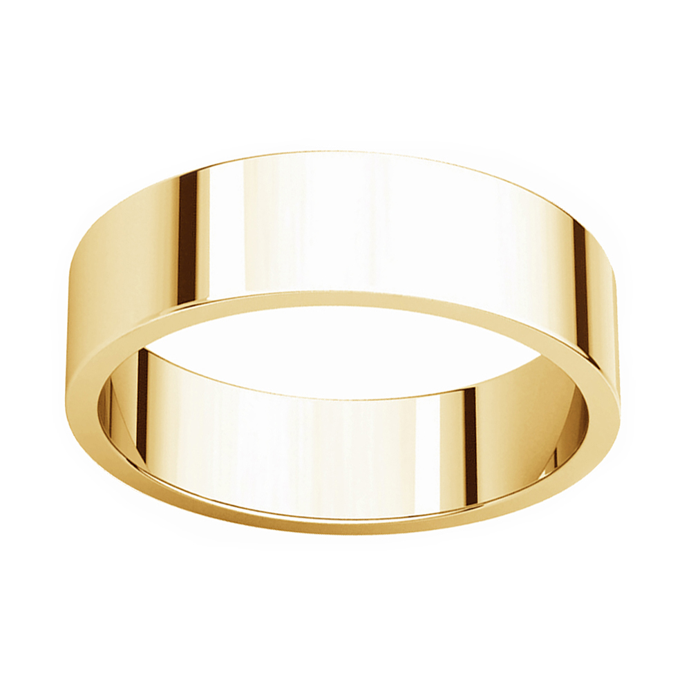 Flat 17mm Band, 14k Yellow Gold 