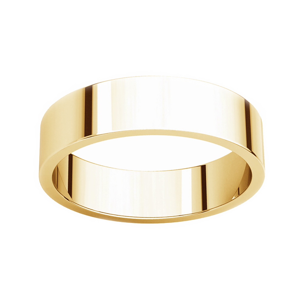 Flat 15mm Band, 14k Yellow Gold 