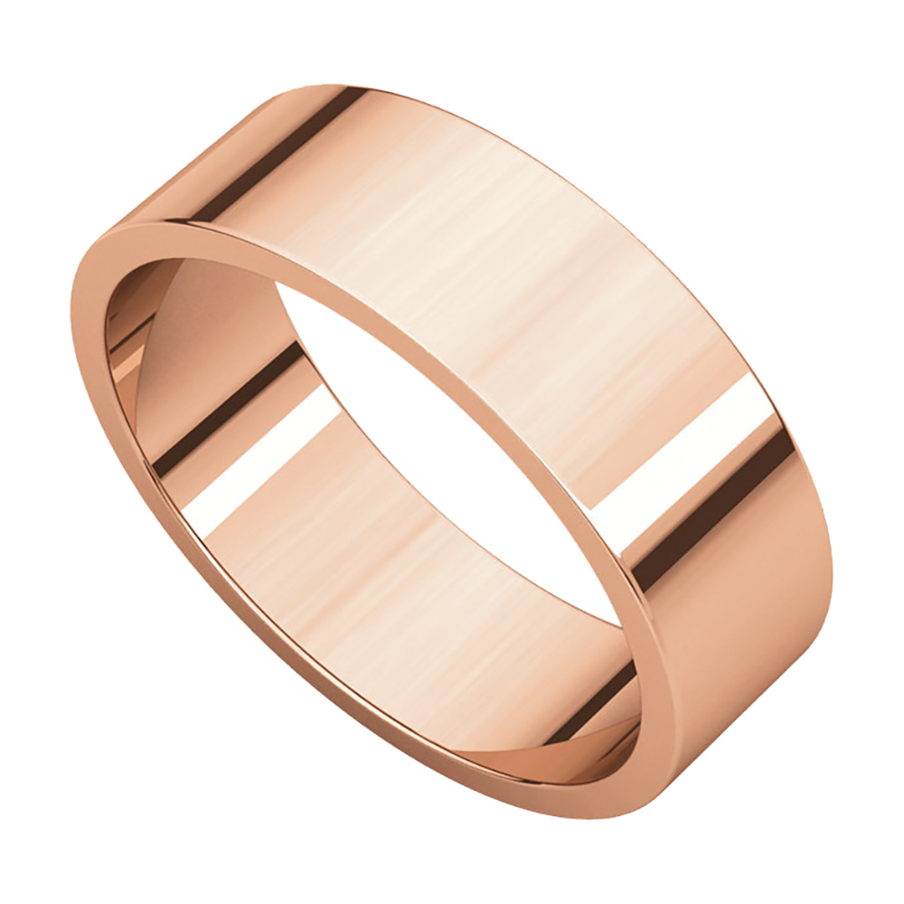 Flat 16mm Band, 14k Rose Gold