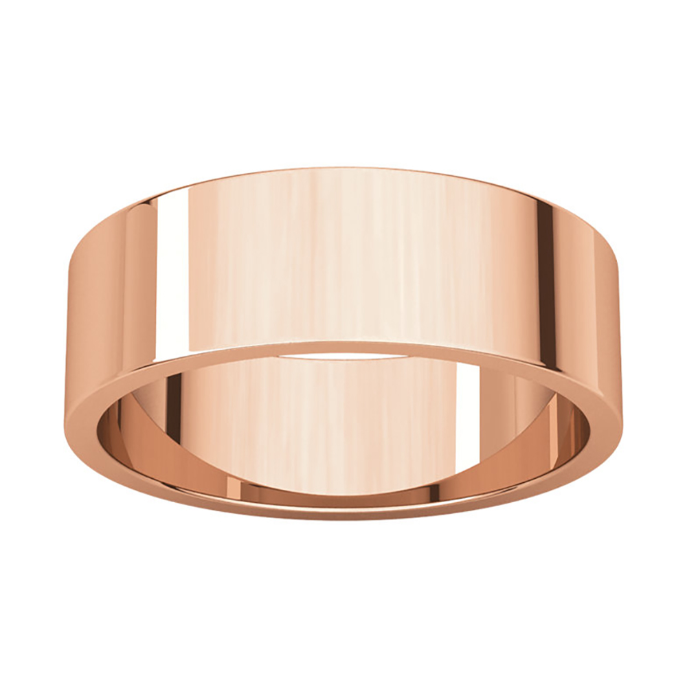 Flat 16mm Band, 14k Rose Gold