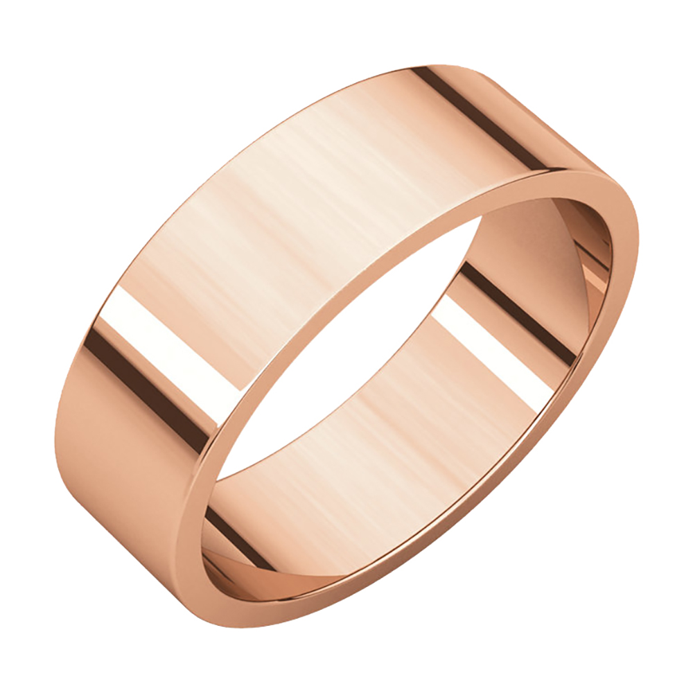 Flat 16mm Band, 14k Rose Gold