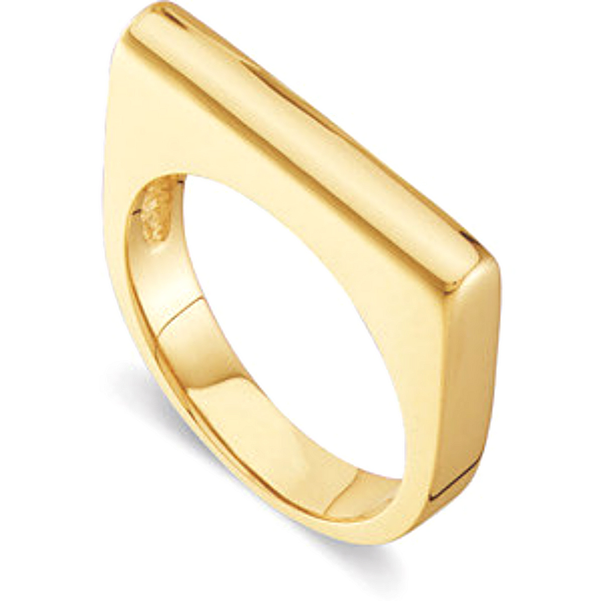 Stackable 4.25mm Bar 14k Yellow Gold Ring