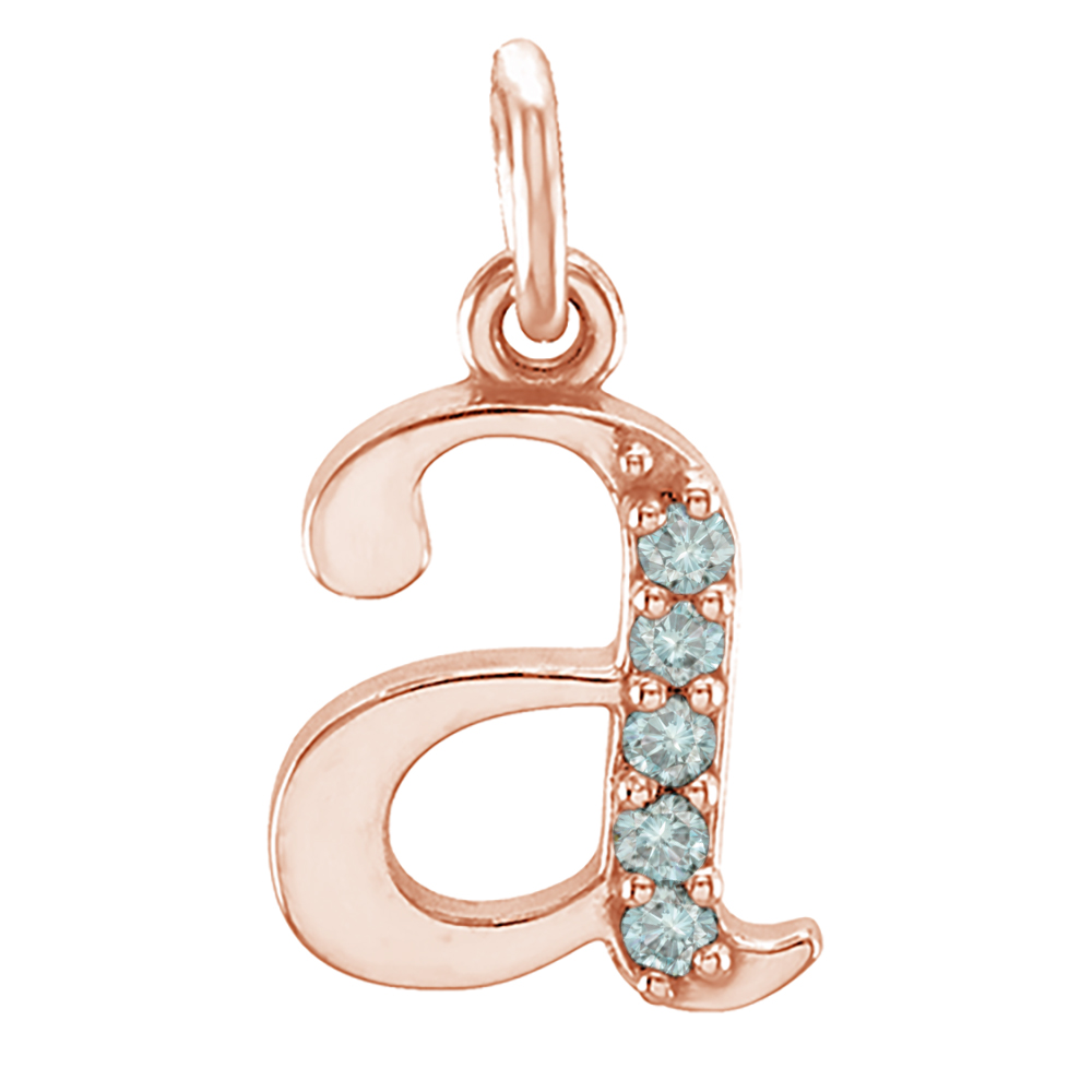 Blue Diamond Small case initial pendant.