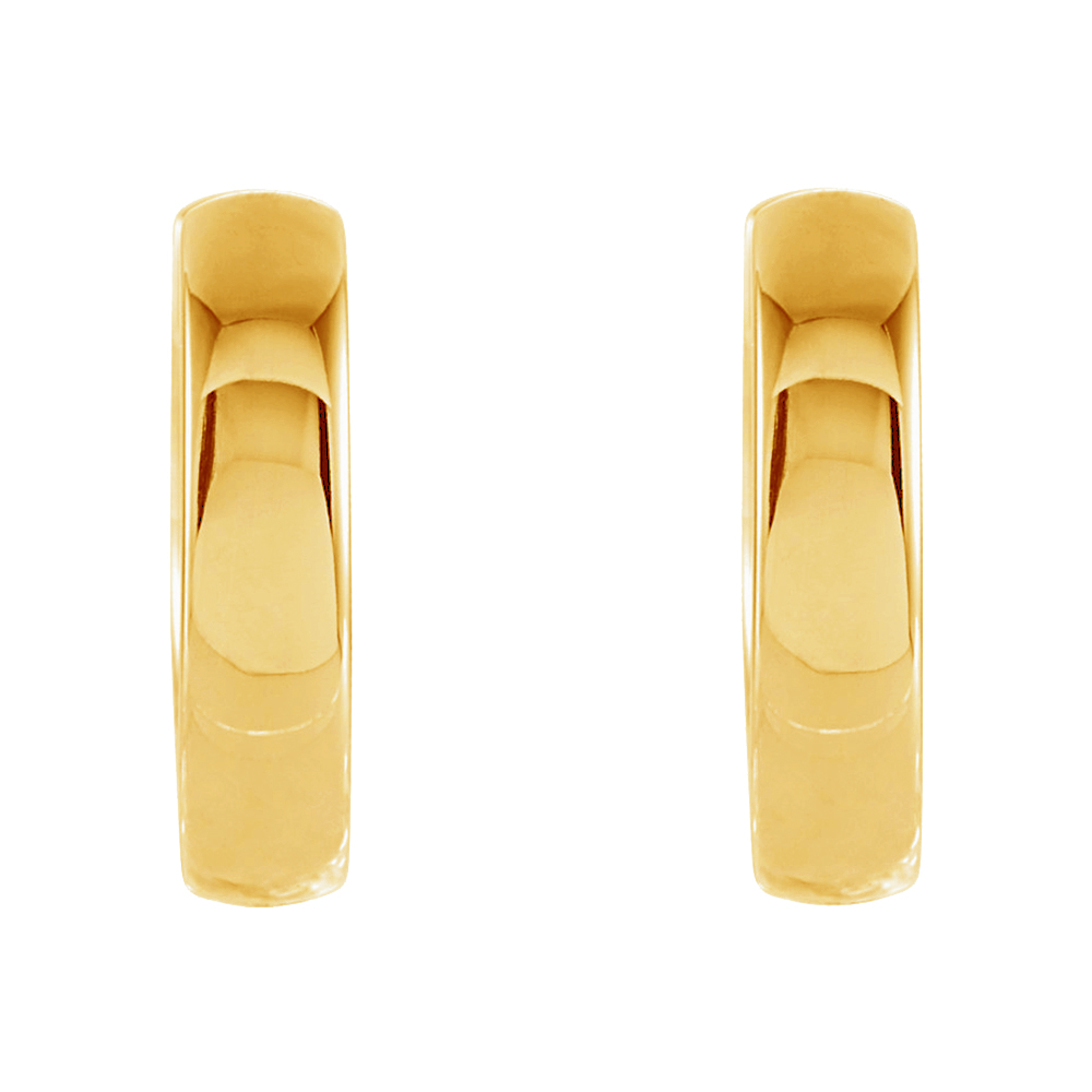 Rhodium-Plated 18k Yellow Gold Hoop Earrings (12mm).