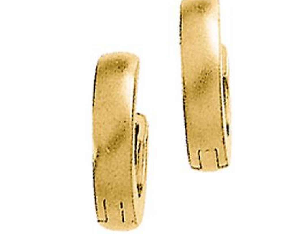 14K Yellow Gold Hoop Earrings.