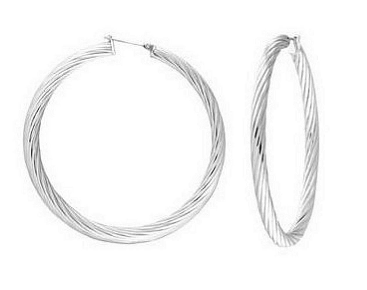 Amalfi Twisted Hoop Earrings, Immerse Plated Stainless Steel.