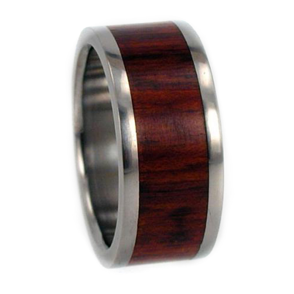 Snakewood Inlay 8mm Comfort Fit Titanium Band. 