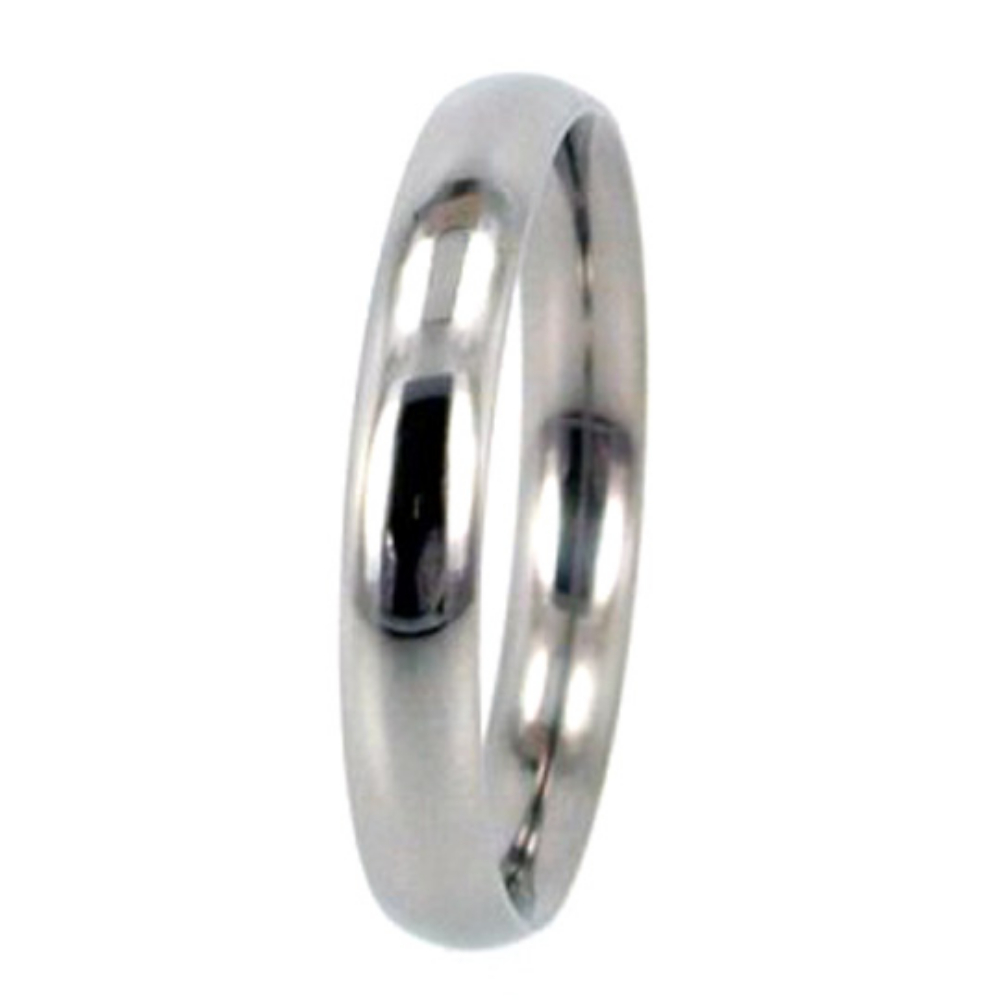 Titanium Overlay 2mm Comfort Fit Polished Titanium Band. 