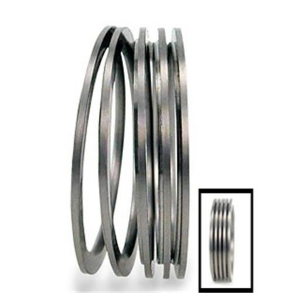 Titanium Overlay 1mm Comfort Fit Matte Titanium Band. 