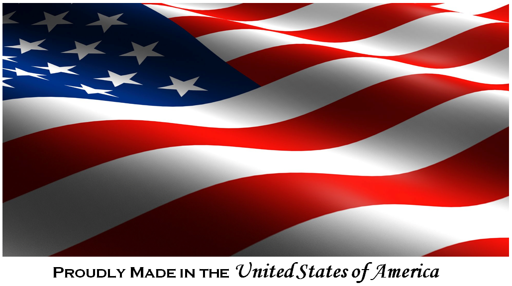 Proudly made in the United States of America.