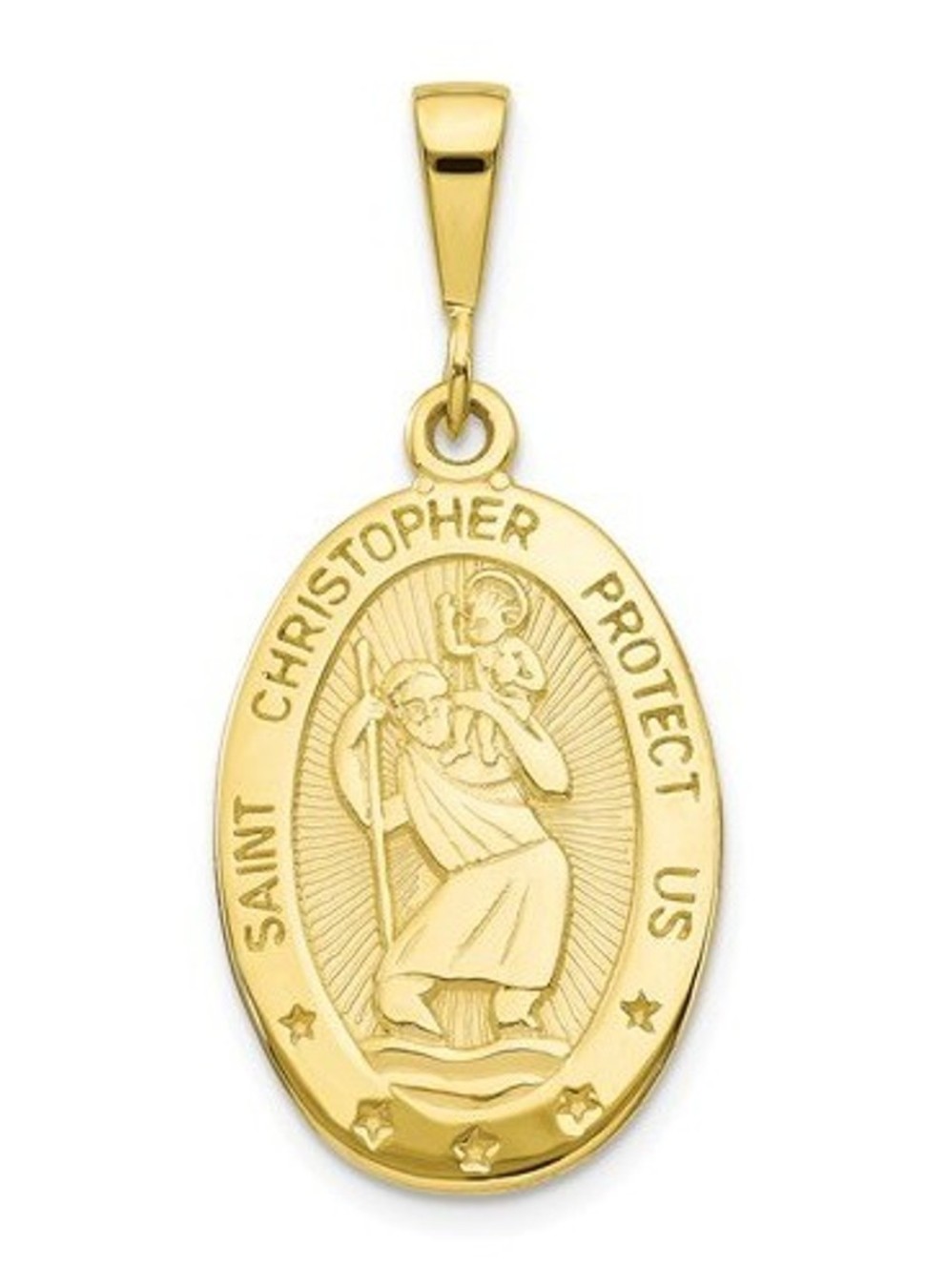 10k Yellow Gold St. Christopher Medal (35X16MM)