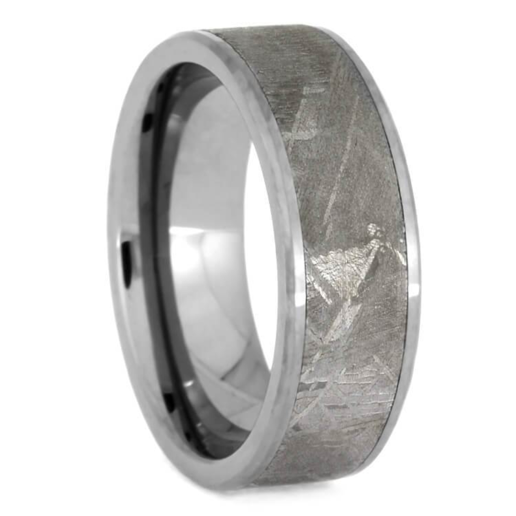 Gibeon Meteorite 8mm Tungsten Comfort-Fit Wedding Band