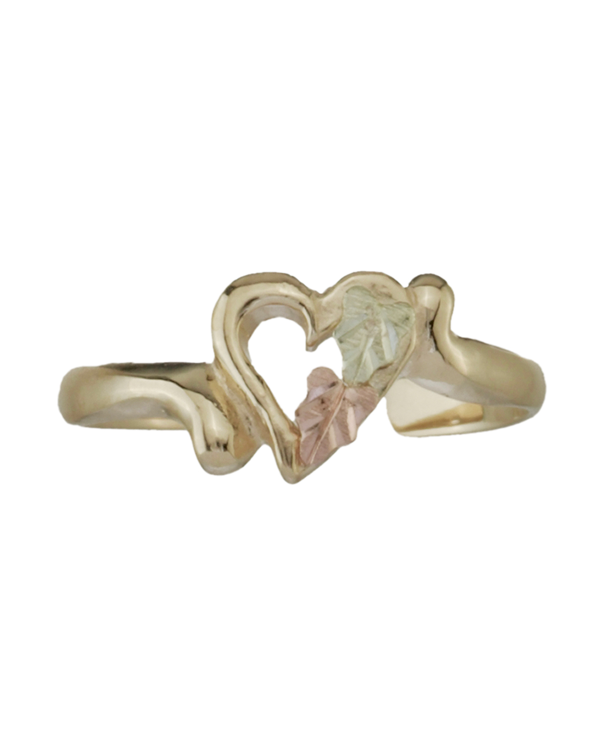 Little Heart Toe Ring, 10k Yellow Gold, 12k Green and Rose Gold Ring Black Hills Motif