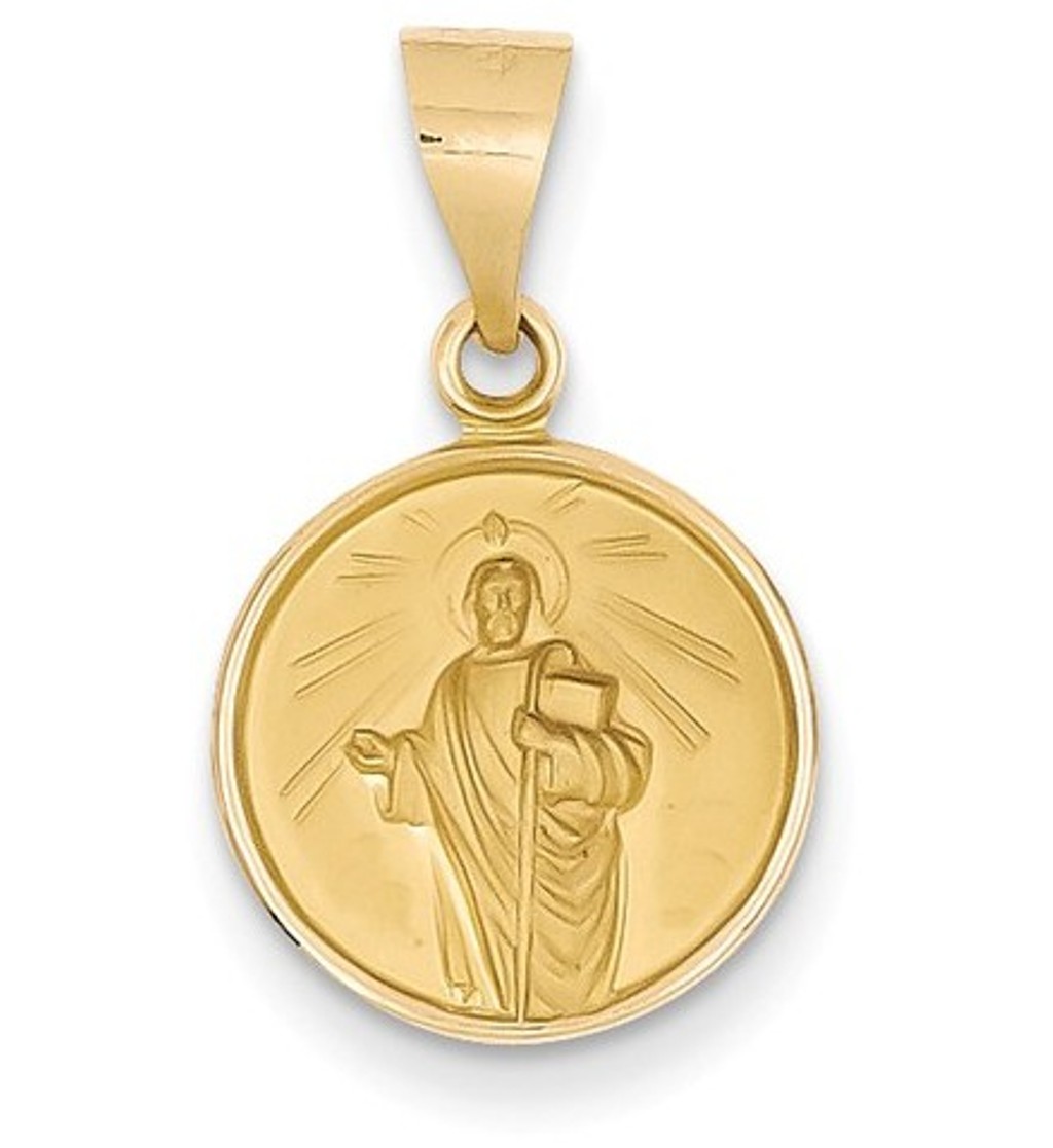 18k Saint Jude Medal Pendant