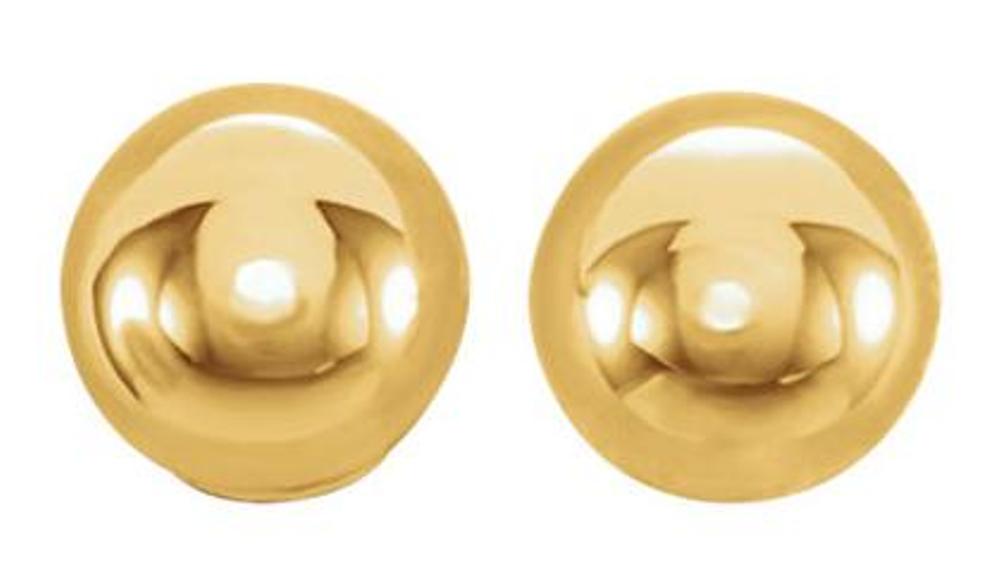 Youth Ball Stud Earrings, 14k Yellow Gold
 