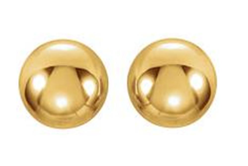 Youth Ball Stud Earrings, 14k Yellow Gold 
