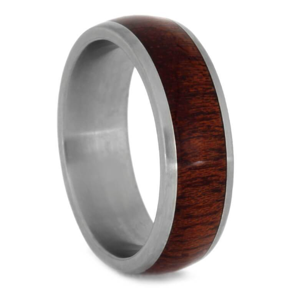 Bloodwood 7mm Matte Titanium Comfort-Fit Wedding Band 