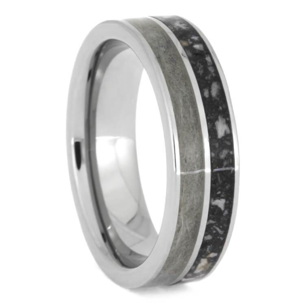 Pet Fur, Pet Ashes 6mm Comfort-Fit Titanium Wedding Band