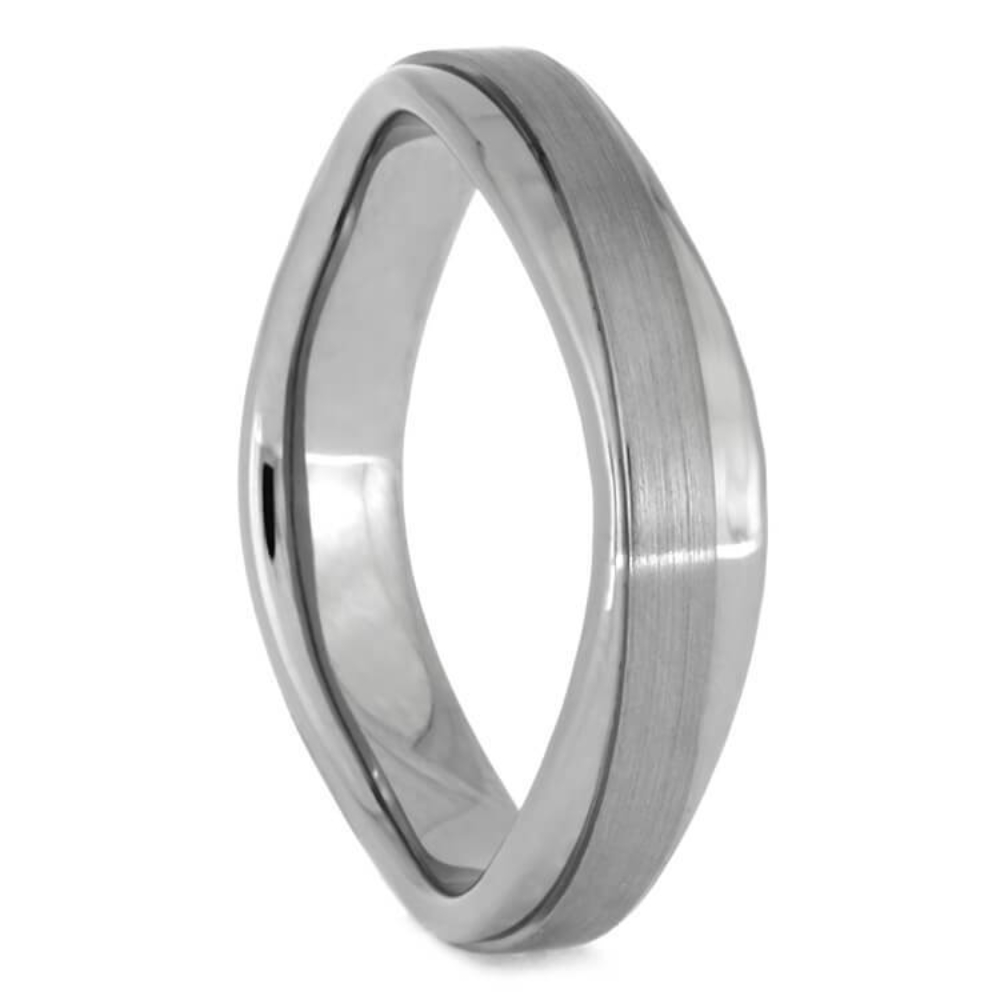 Titanium 4.5mm Brushed Titanium Comfort-Fit Wedding Band