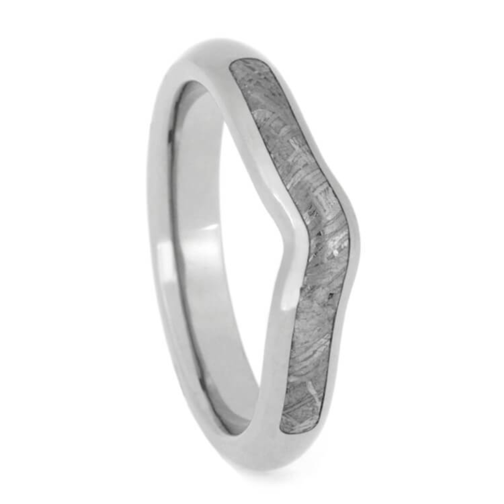 CUSTOMIZED GIBEON METEORITE WEDDING RING FOR AN EXISTING ENGAGEMENT RING