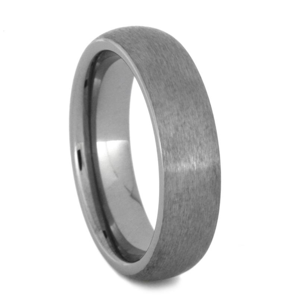 Tungsten 6mm Satin Comfort-Fit Wedding Band