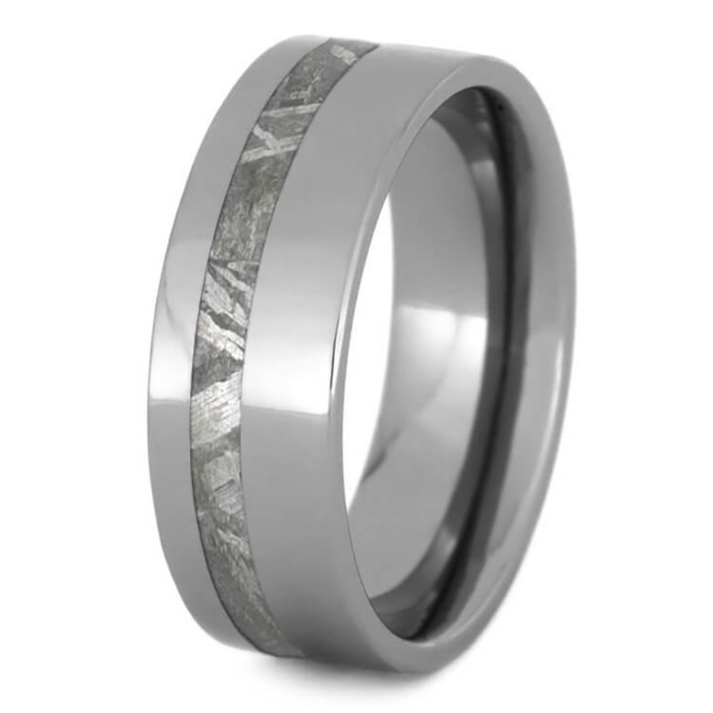 Gibeon Meteorite 8mm Tungsten Comfort-Fit Wedding Band