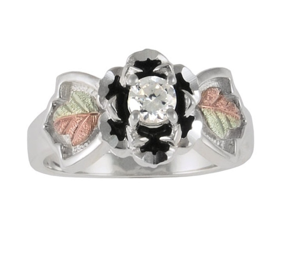 Ladies Wedding with Leaves Ring 