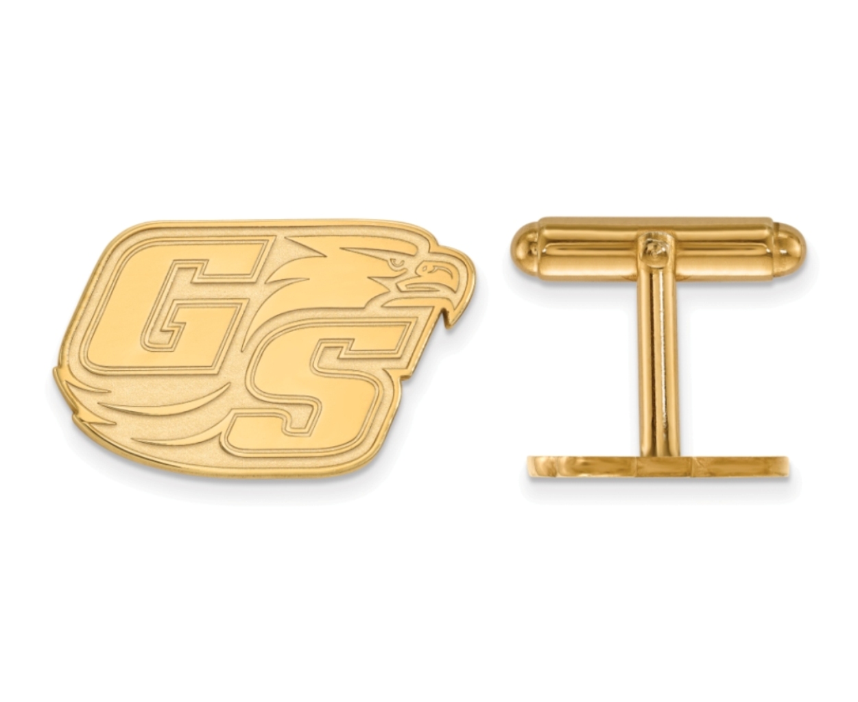 14k Yellow Gold Georgia Southern University cuff links, proudly made in the USA.