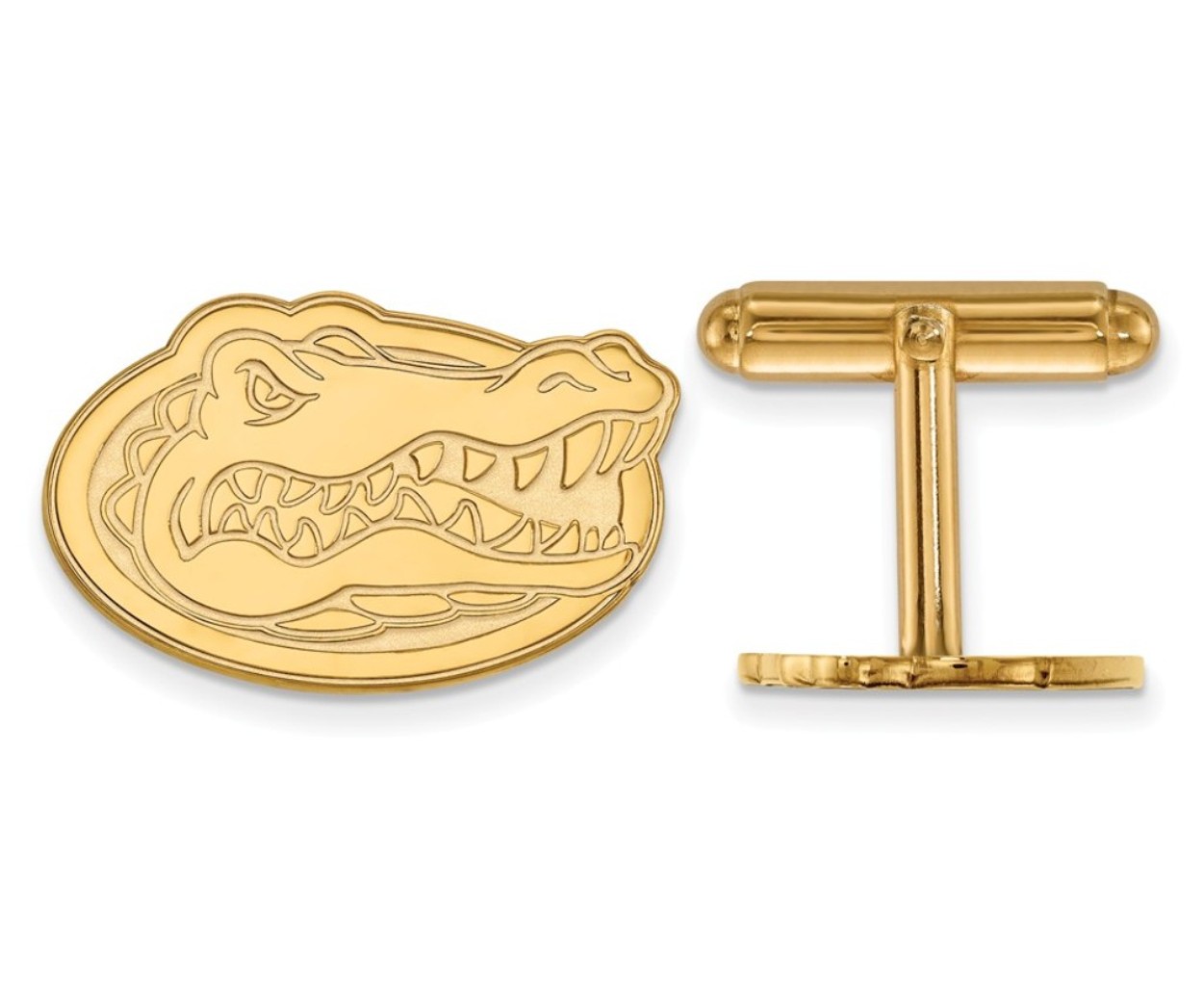 14k Yellow Gold University Of Florida cuff links, proudly made in the USA.