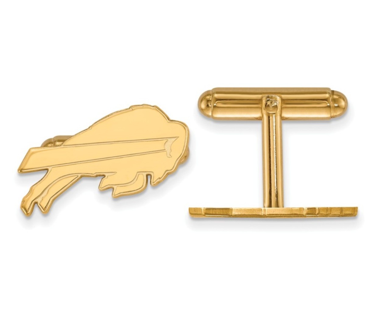 14k Yellow Gold Buffalo Bills cuff links, proudly made in the USA.