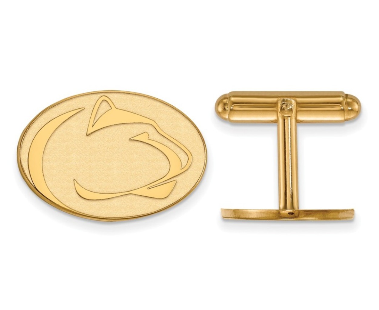 14k Yellow Gold Penn State University cuff links, proudly made in the USA.