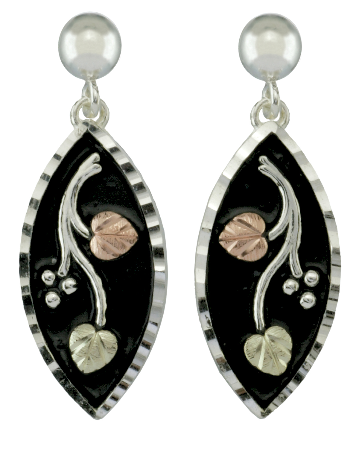 sterling-silver-black-hills-gold-antiqued-marquise-earrings