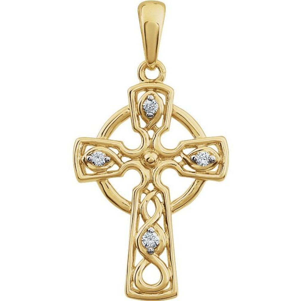  14k Yellow Gold Cross Pendant