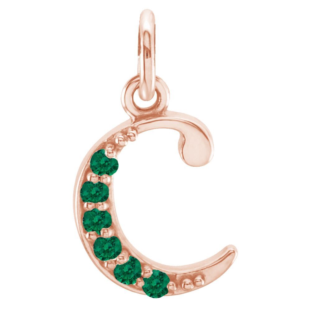 Small case B Emerald 'c' pendant.