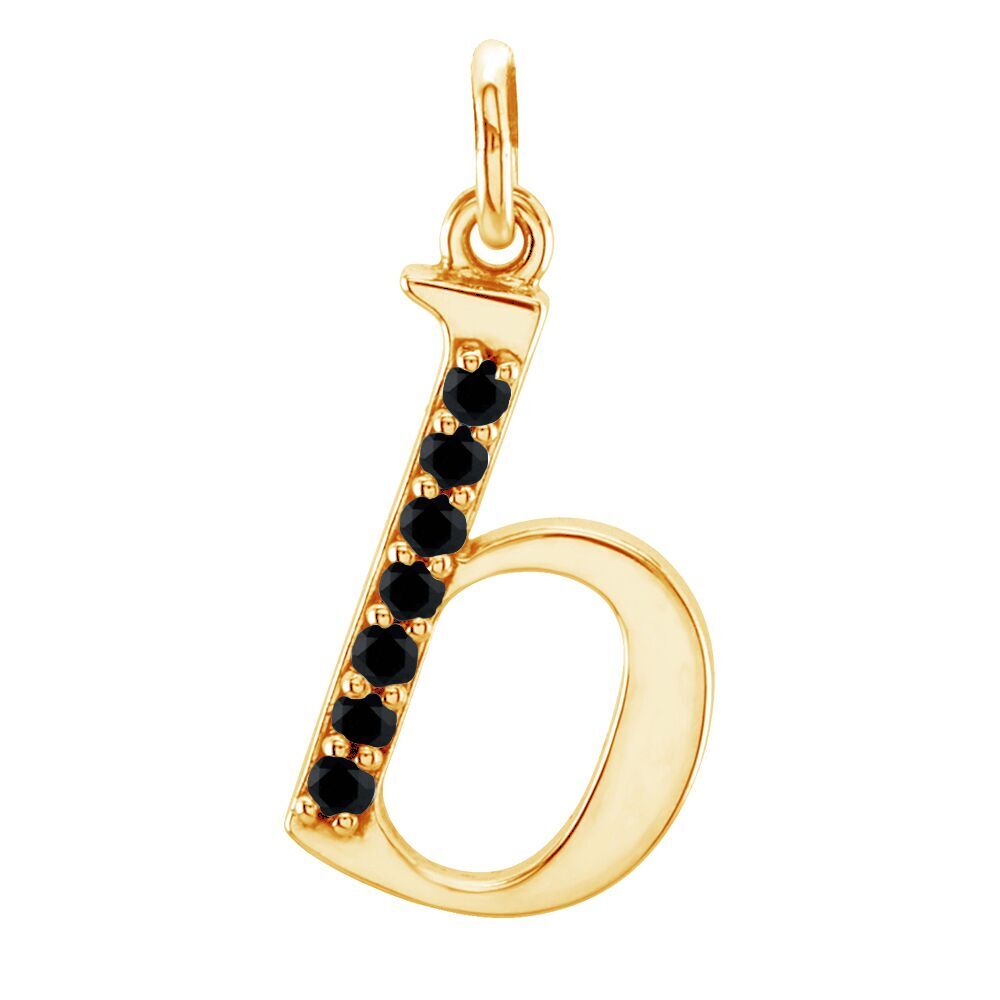 Small case Swarovski Black Spinel 'b' pendant.