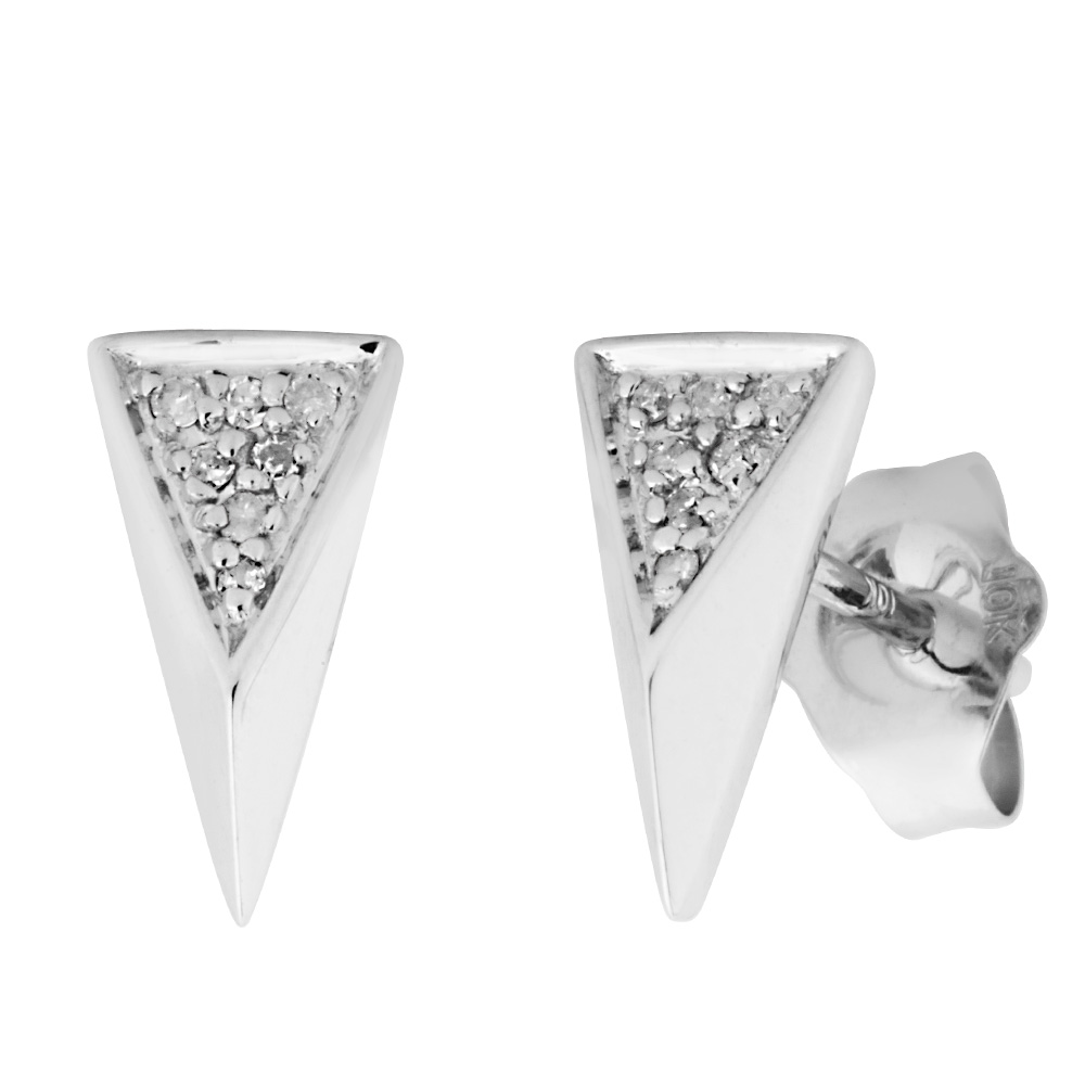 Triangle Earring, Sterling Silver