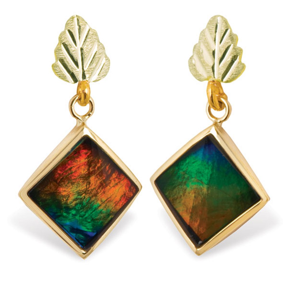 Black Hills Gold 10k Yellow Gold Earrings. 